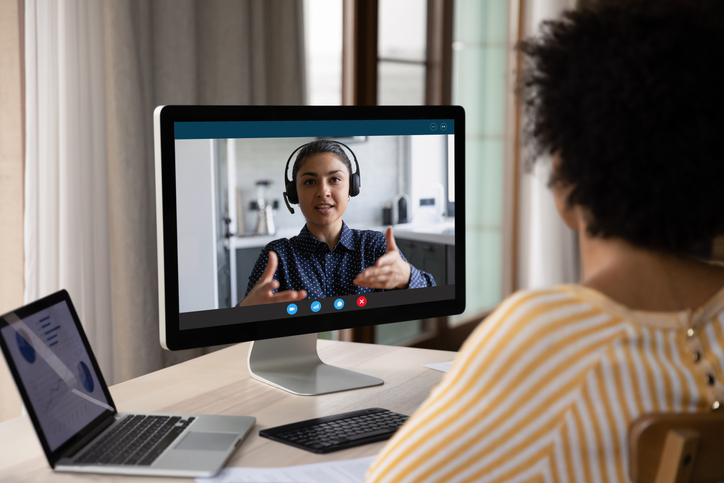 A staffing agency is conducting online interviews to help speed up the recruitment process and quickly fill roles within the company.